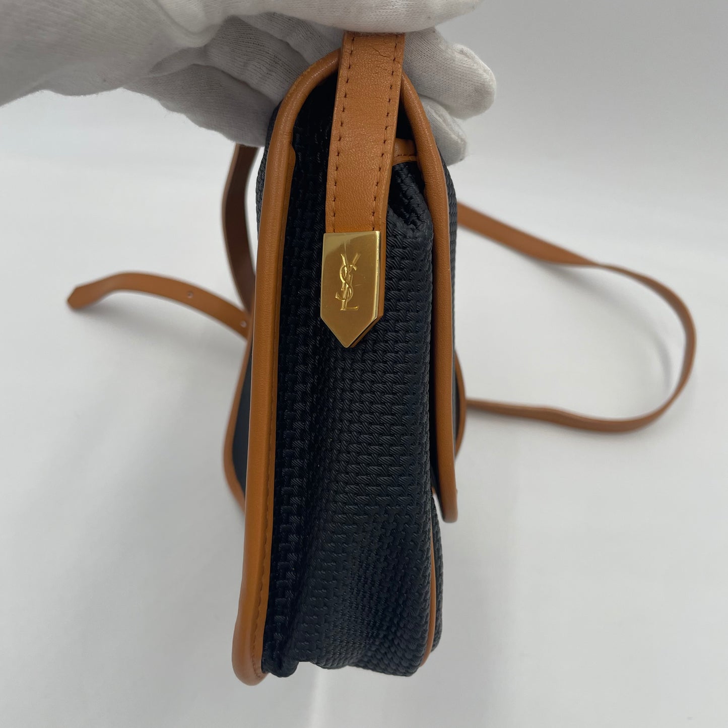 Yves Saint Laurent Vintage PVC & Leather Shoulder Bag