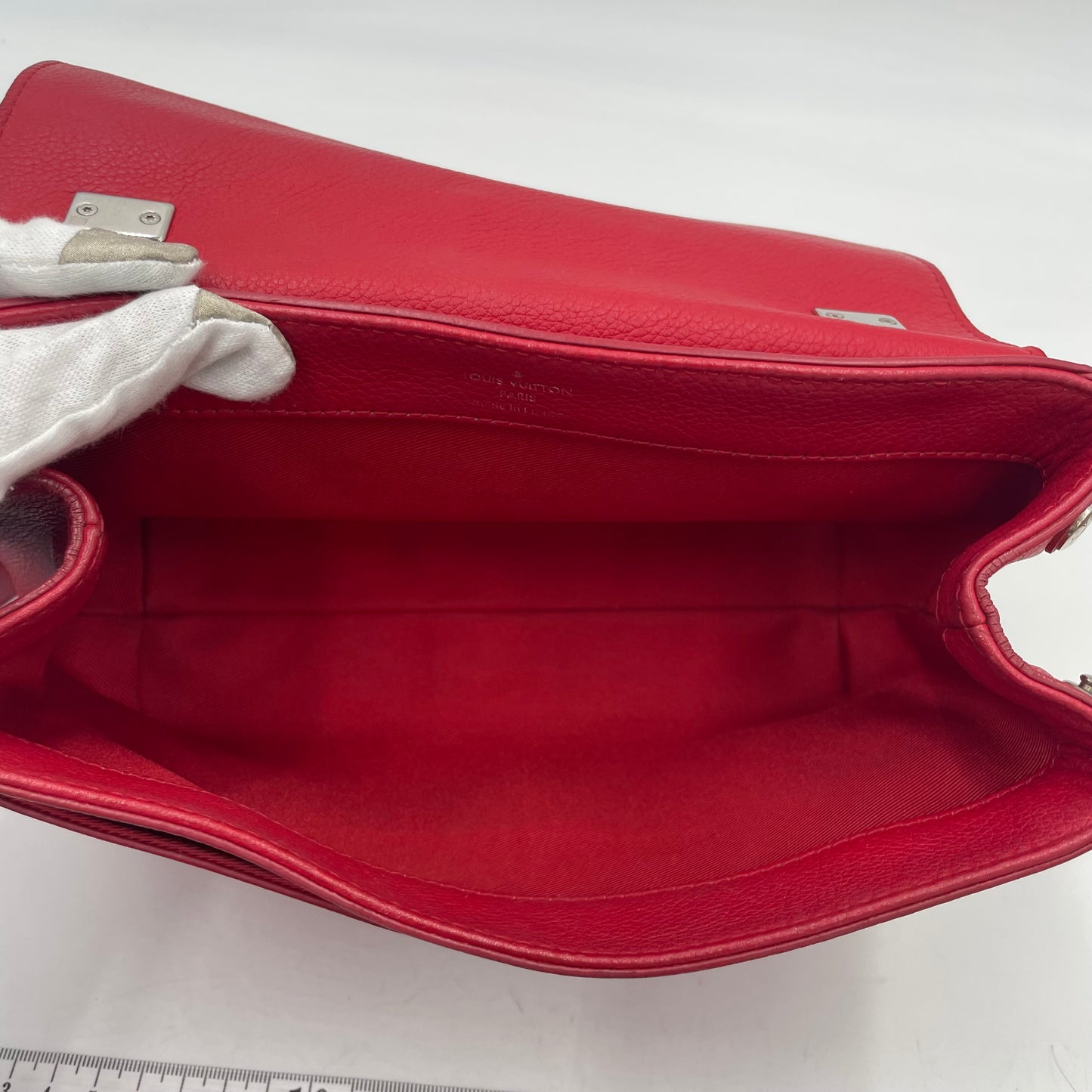 Louis Vuitton Lockme II Red Leather Chain Shoulder Bag