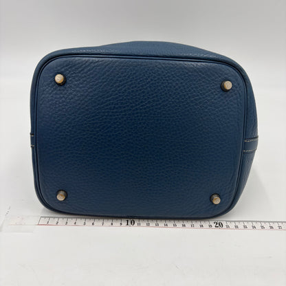 HERMÈS Picotin MM Taurillon Clémence Leather Silver Hardware