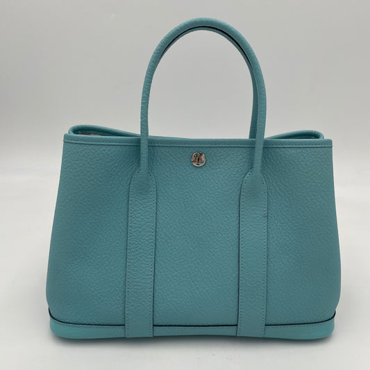 HERMÈS Garden Party T (2015) Negonda Leather Blue Atoll